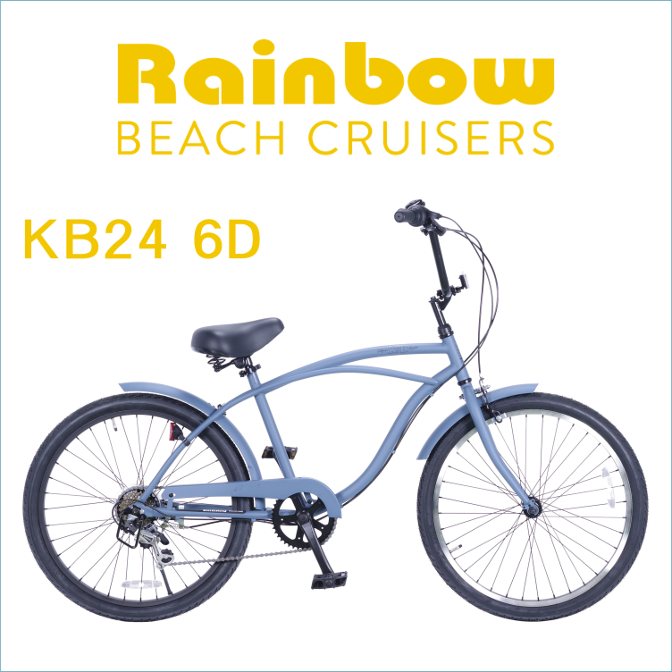 レインボー】KB246 バトルシップグレー 24インチ 外装6段ギヤ 1台